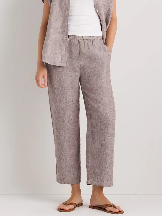 Quince Pants - Quince 100% European Linen Pants - XS - Mauve
